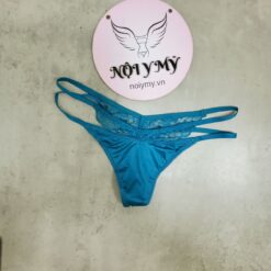 Quần lót Victoria Secret lọt khe dây thun lạnh phối ren màu xanh cổ vịt 433424qd2 (Copy)